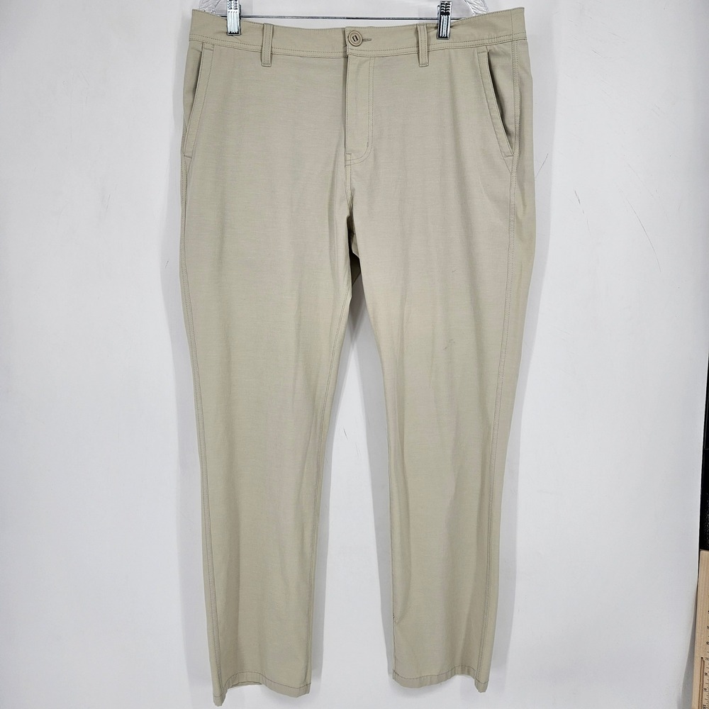 Huk Pants Mens 38 Tan Beige Performance Outdoors Casual Lightweight